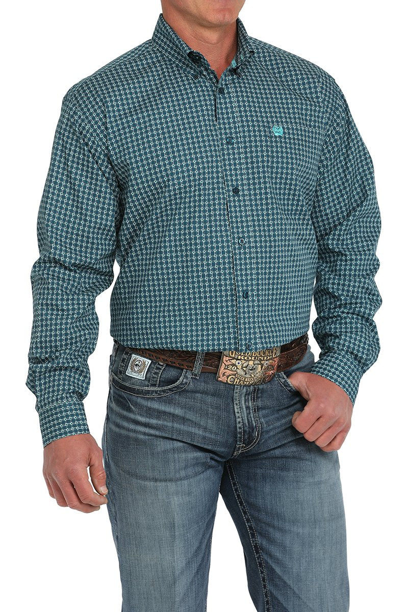 Cinch Men's Geometric Print Button Down Frank Western L/S Shirt
