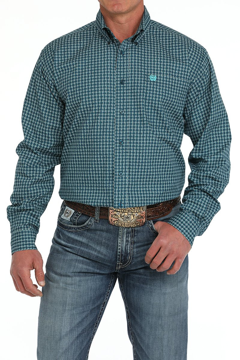 Cinch Men's Geometric Print Button Down Frank Western L/S Shirt