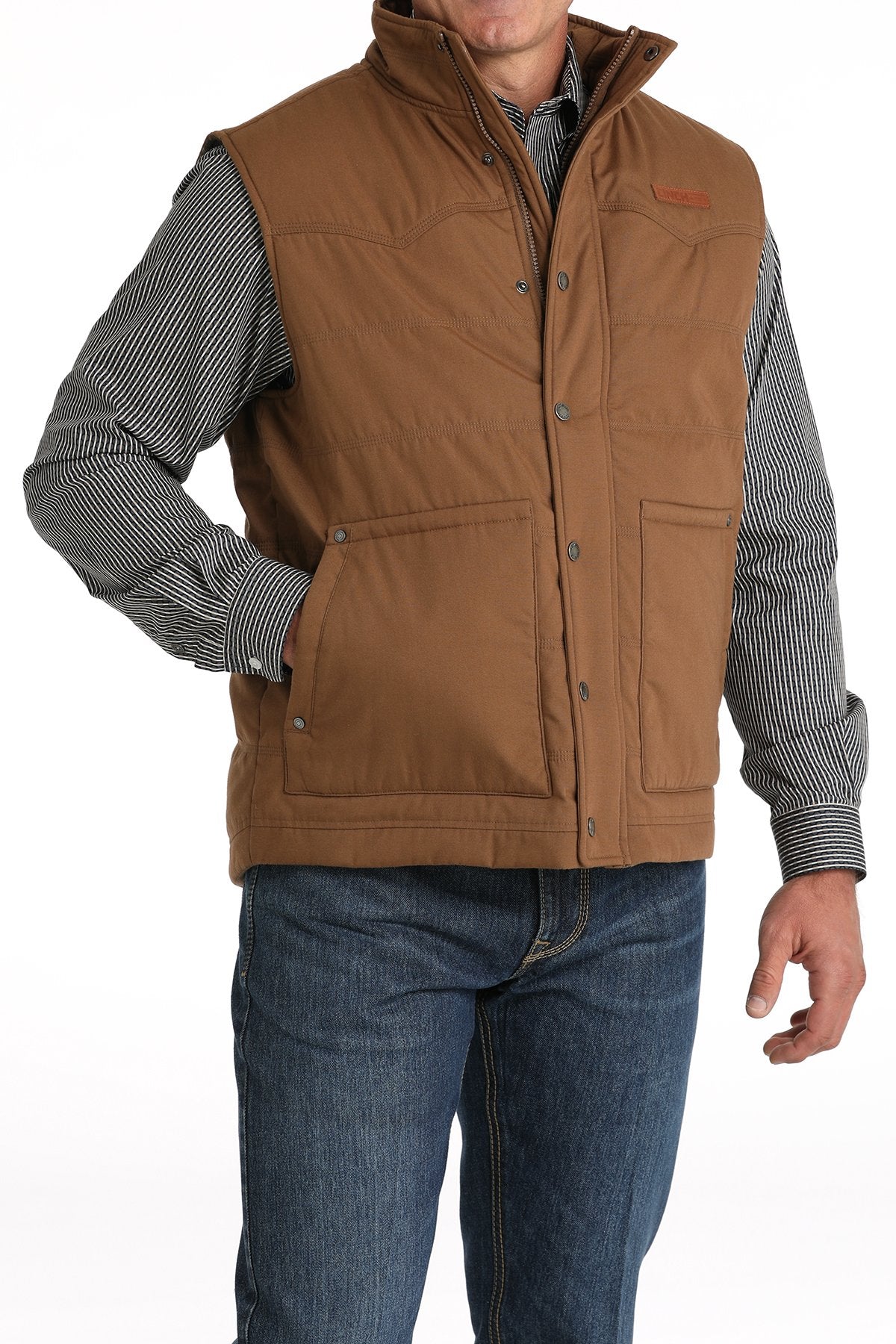 Cinch Mens Wax Coated Quilted Vest