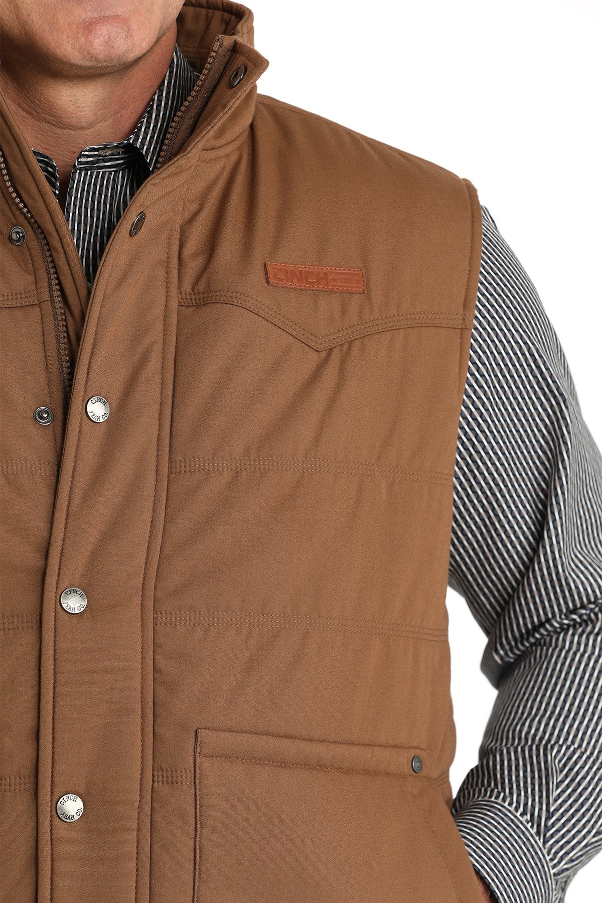 Cinch Mens Wax Coated Quilted Vest