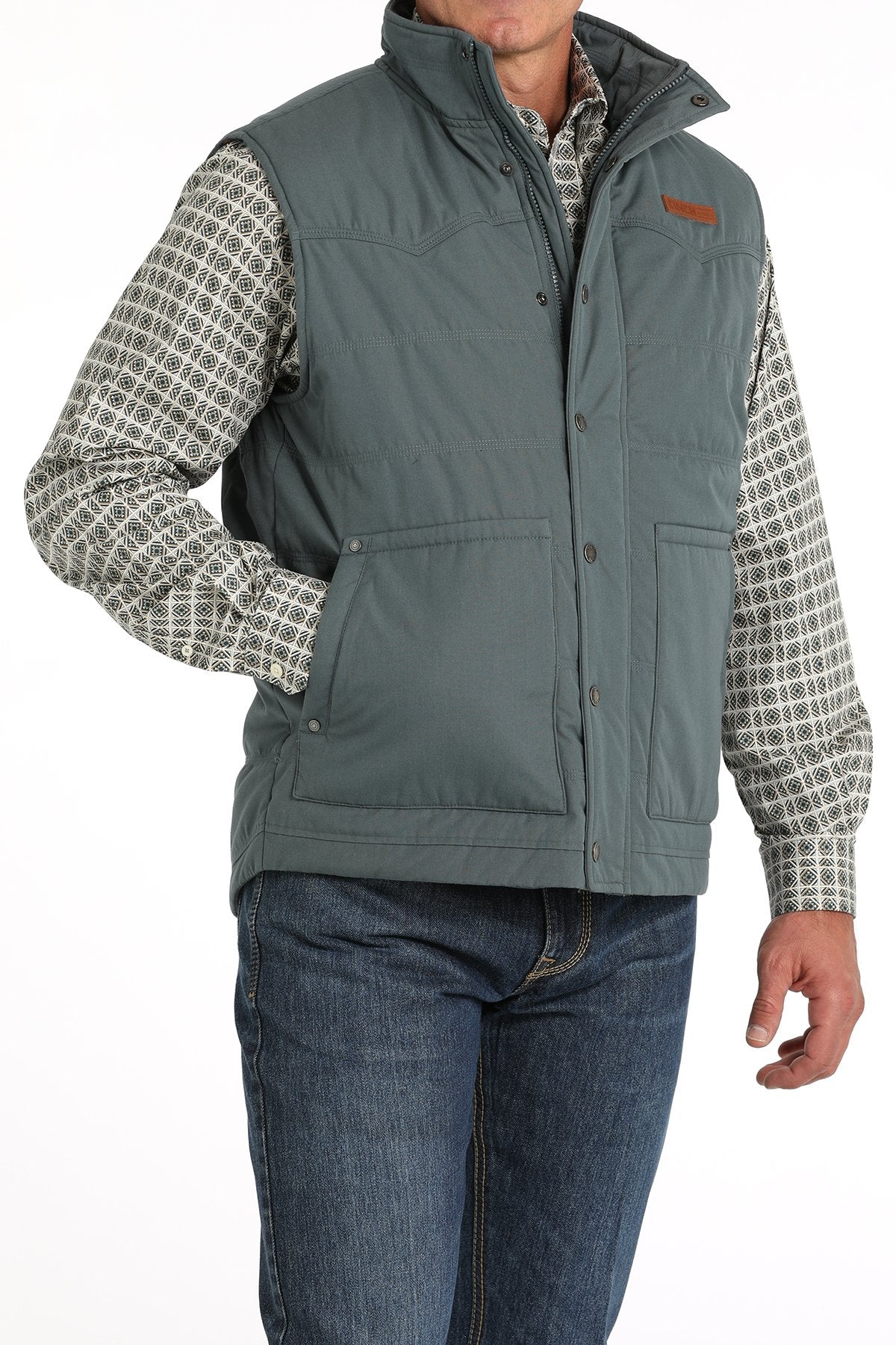 Cinch Mens Wax Coated Quilted Vest