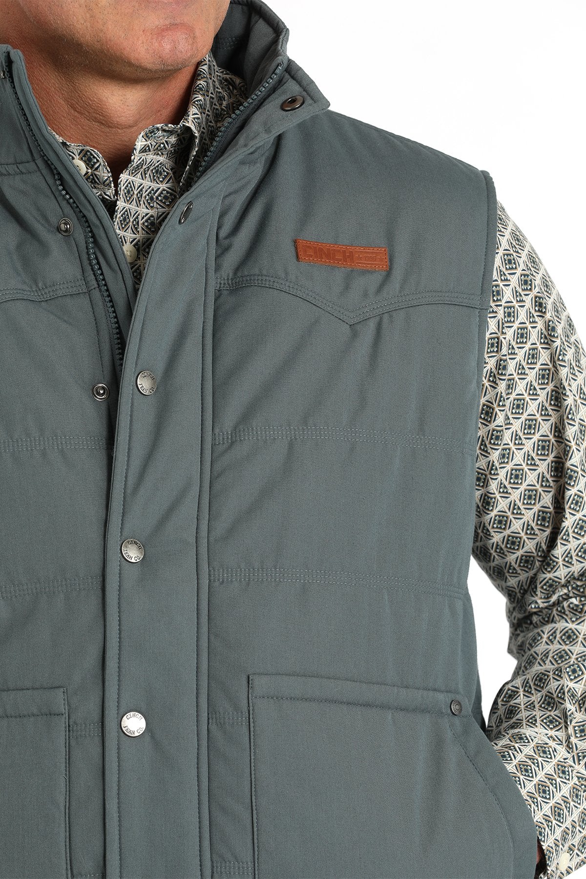 Cinch Mens Wax Coated Quilted Vest
