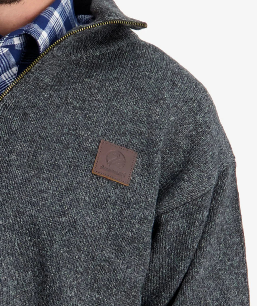 Swanndri Mens Mariner Zip Neck Sweater