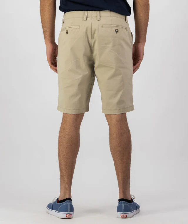 Swanndri Mens Mission Bay Chino Shorts in Light Stone