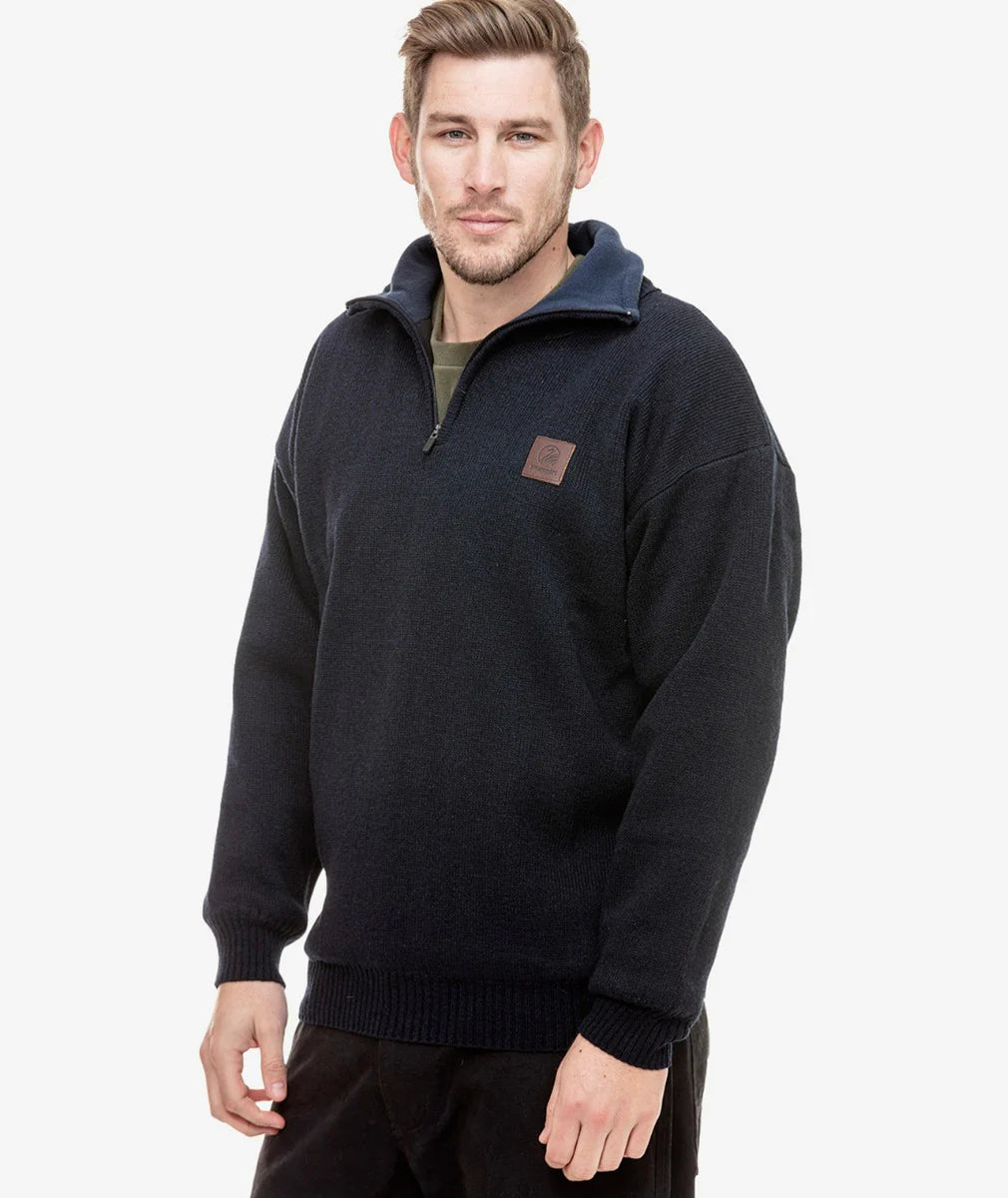 Swanndri Mens Rhino Stormshield Windproof Wool Jumper