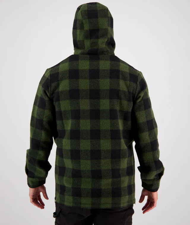 Swanndri Reidston Wool Annorak Olive Check