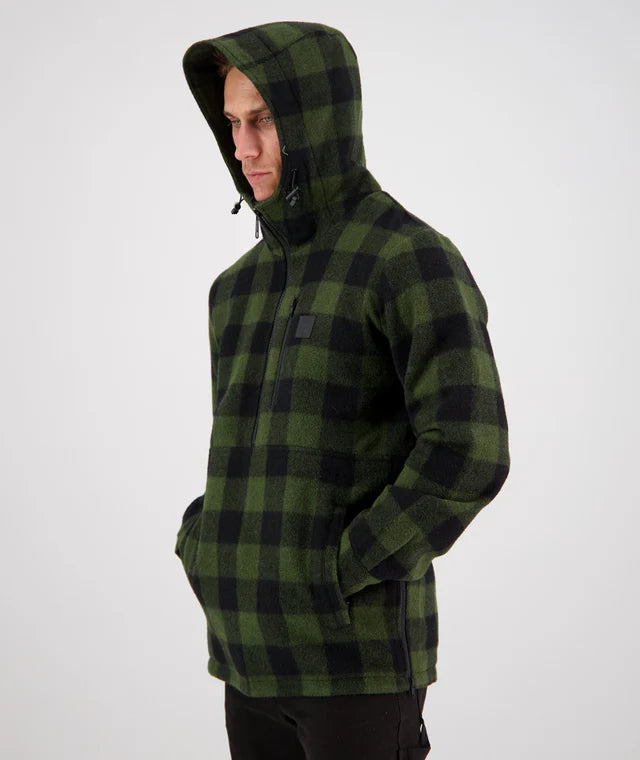 Swanndri Reidston Wool Annorak Olive Check