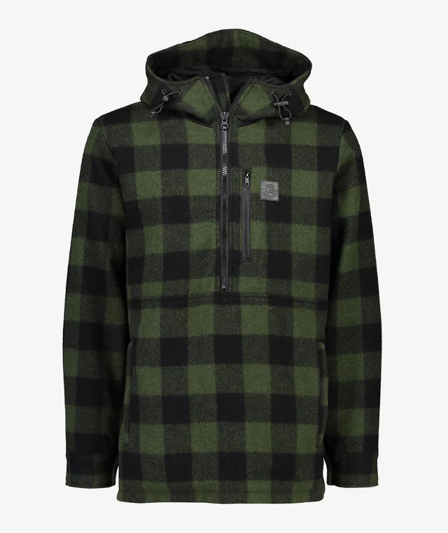 Swanndri Reidston Wool Annorak Olive Check