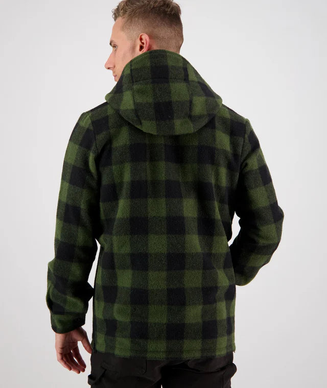 Swanndri Reidston Wool Annorak Olive Check