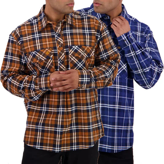 Swanndri Mens Egmont Twin Pack Flannel Shirt