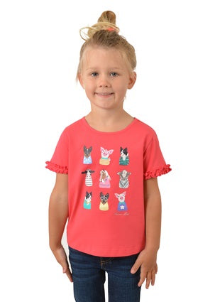 Thomas Cook Girls Magnolia Farmfrill Sleeve Tee
