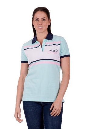 Wrangler Wmns Selena SS Polo Aqua