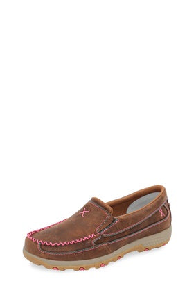 TwistedX Womens Pink Cellstretch Slipon Moc