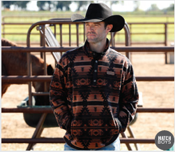 Cinch Mens 1/4 Button Fleece Jumper