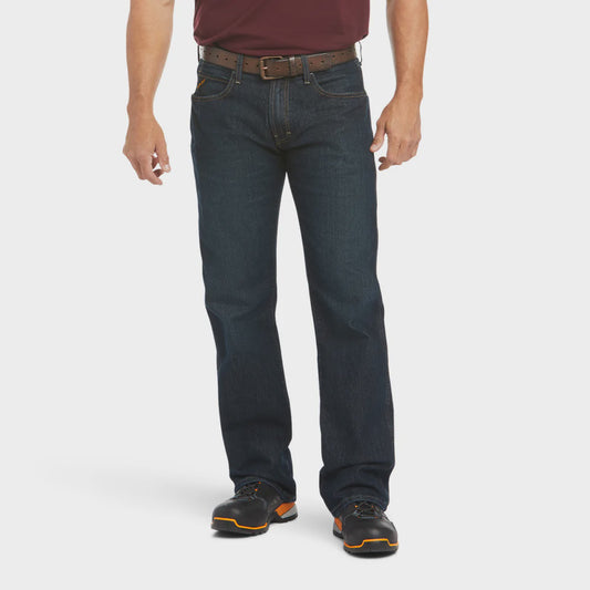ARIAT Mens Rebar M5 Slim Straight Leg Jean Blackstone