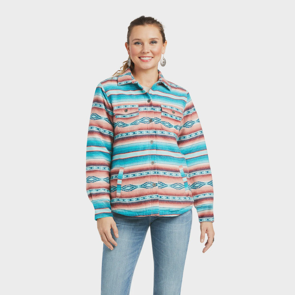 Ariat Womens Real Shacket Shirt Jacket
