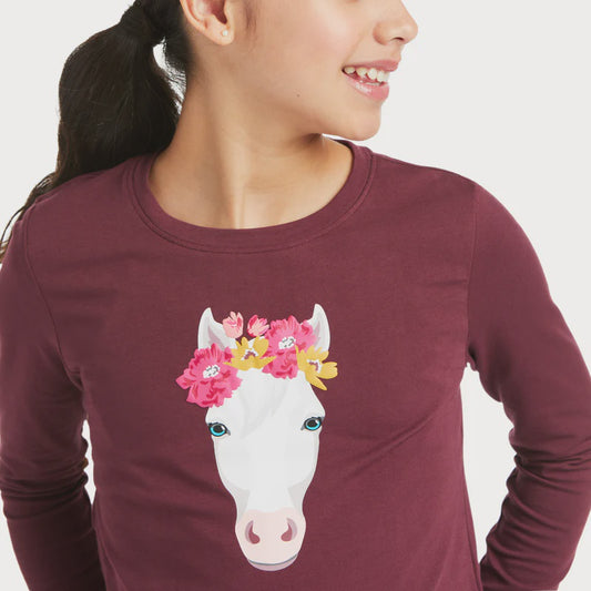 Ariat Girls Flower Crown L/S Tee