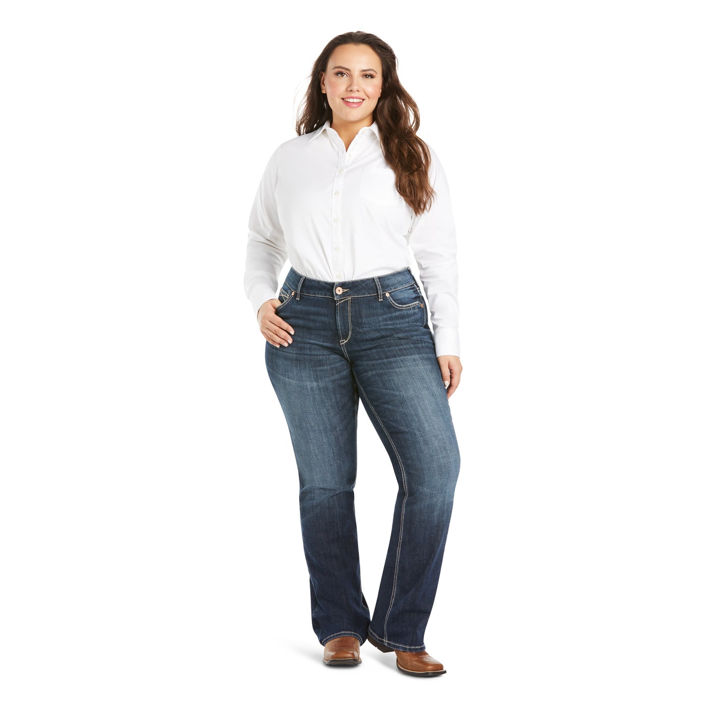 ARIAT R.E.A.L.™ Arrow Fit Mid Rise Esther Boot Cut PLUS & CURVY