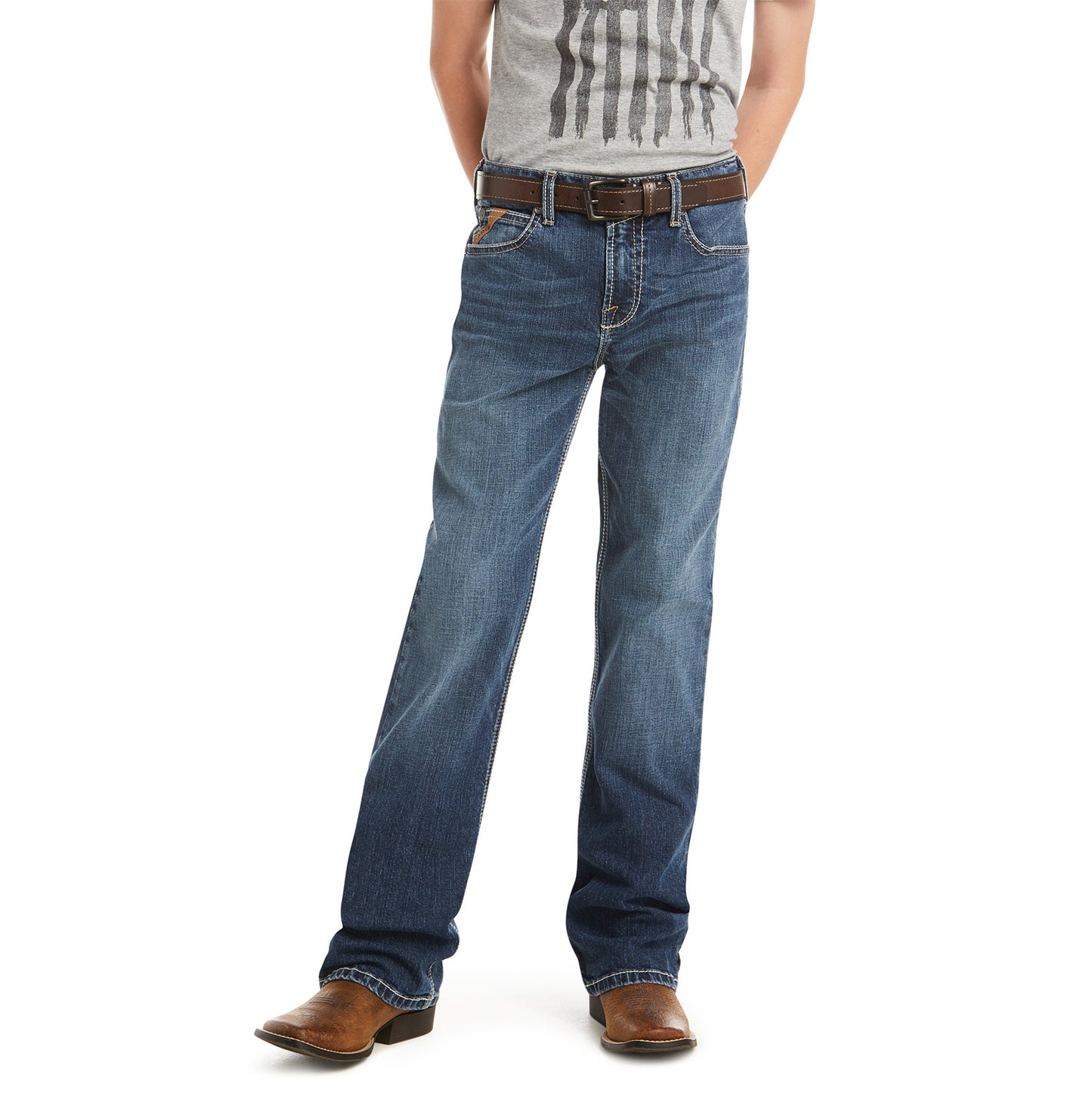 ARIAT Boys B4 Boot Cut Stretch Patterson