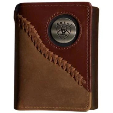 Ariat Mens Tri-Fold Wallet - Two Toned Stitched  WLT3113A