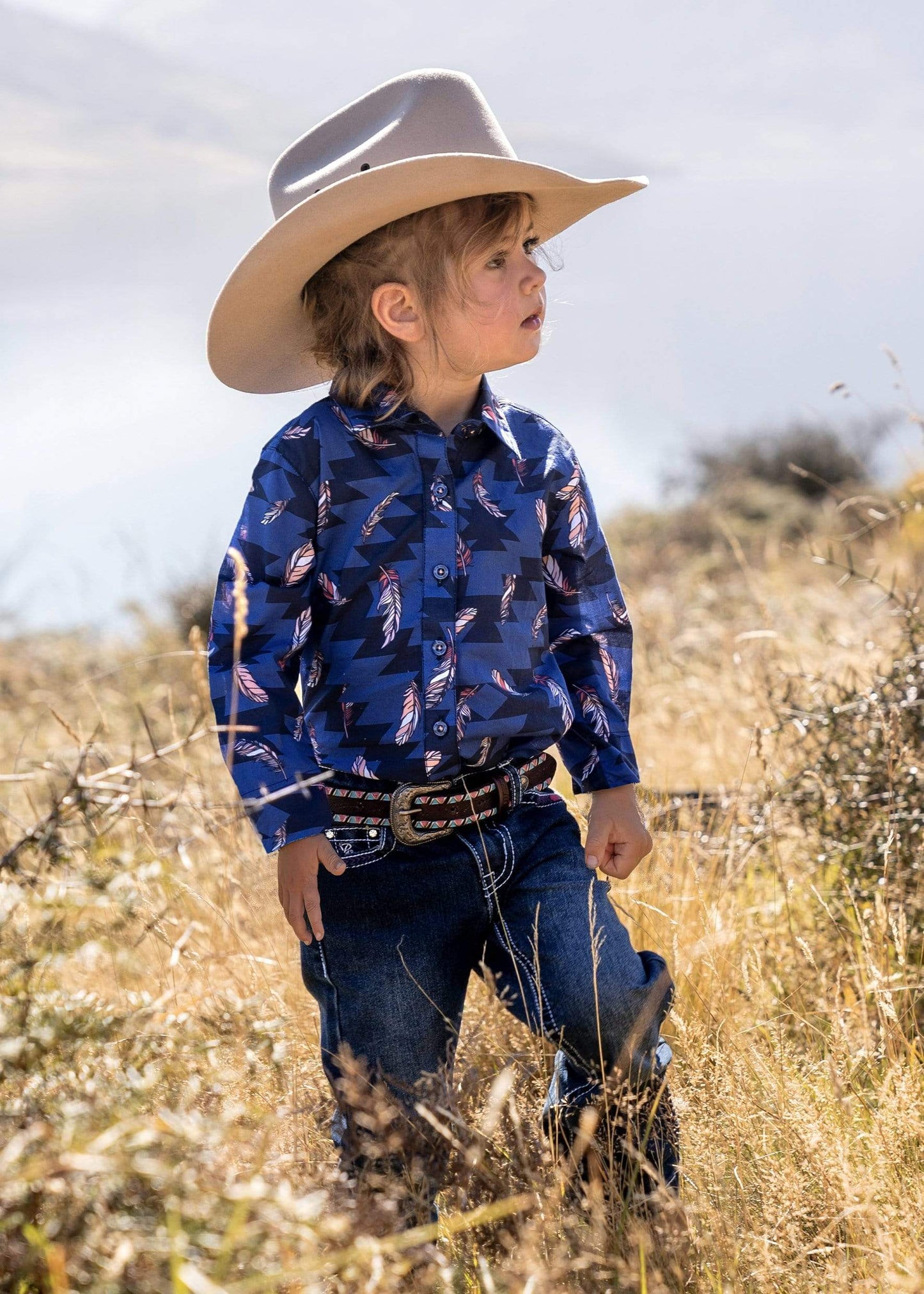 PureWestern Girls Caterina Print L/S