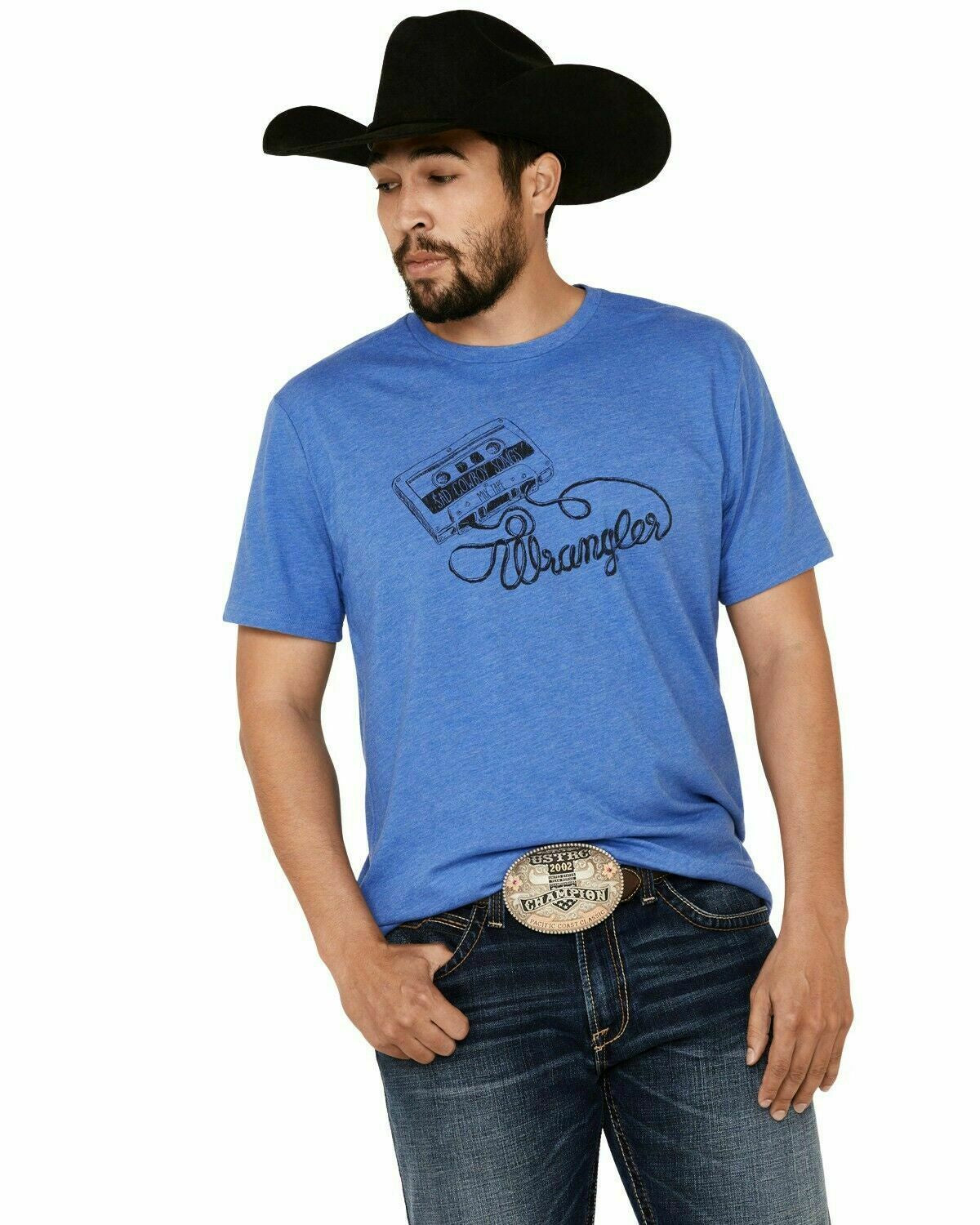 Mens Wrangler Sad Cowboy Songs Tee