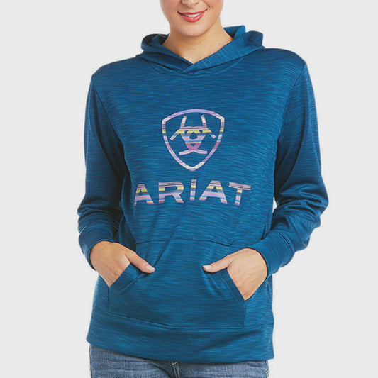 Ariat Womens Tek Hoodie Blue Opal