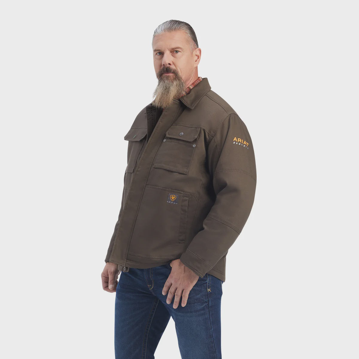 Ariat Mns Rebar Duracanvas Shrpa-Line Coat