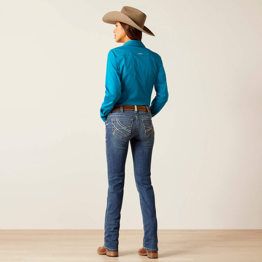 Ariat Womens Everlee Mid Rise Straight Leg Jeans