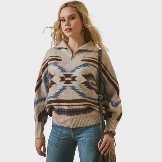 Ariat Womens Chimayo Pullover Sweater Peyote