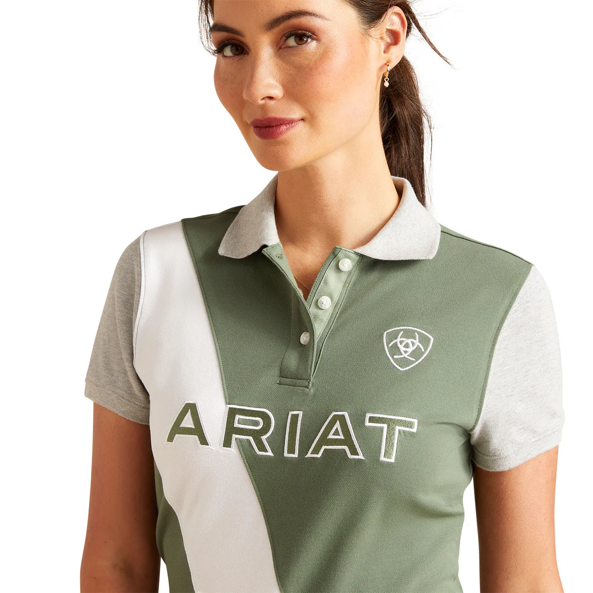 Ariat Womens Taryn SS Polo Duck Green