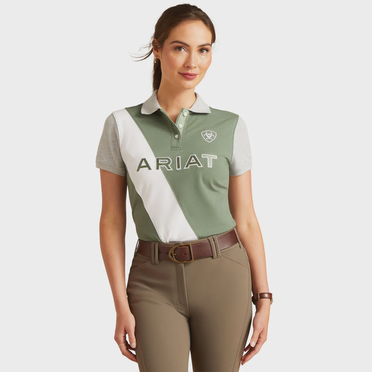 Ariat Womens Taryn SS Polo Duck Green