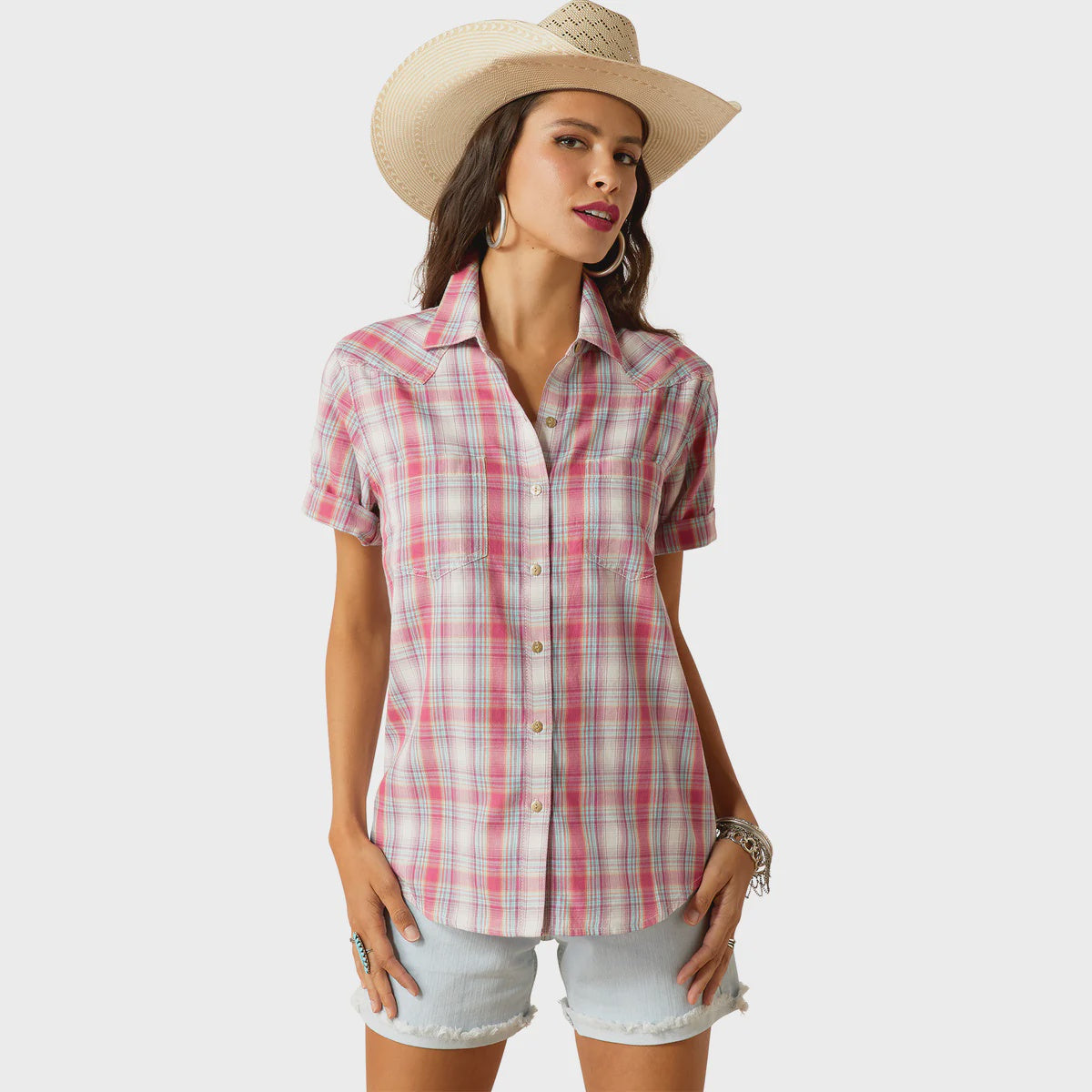 Ariat Womens Billie Jean SS Shirt Merida Plaid