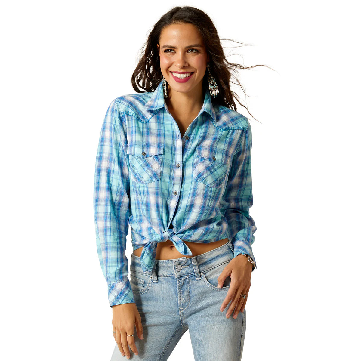 Ariat Womens Snap LS Shirt Xico Plaid