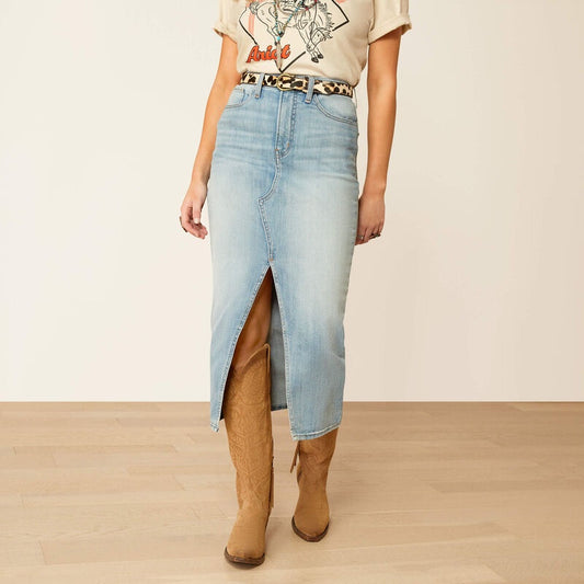 Ariat Womens Clair Denim Midi Skirt