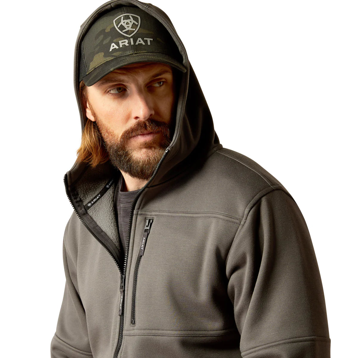 Ariat Mens Tek Fleece 2.0 Full Zip Hoodie