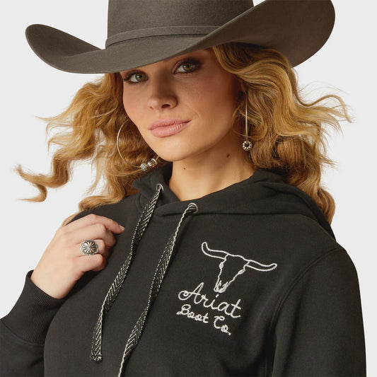 Ariat Womens Steer Stitch Hoodie Black