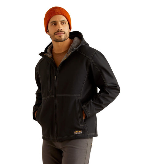 Ariat Mens Rebar Sherpa Stretch Canvas Softshell Jacket