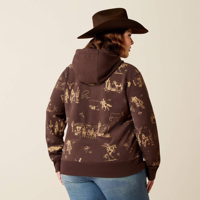 Ariat Womens Ranchin Print Hoodie