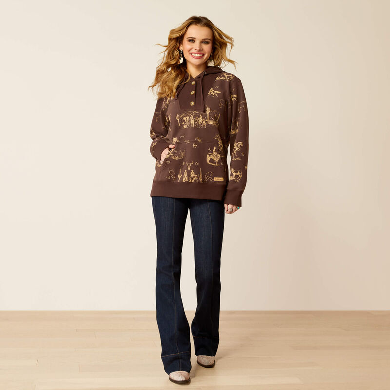 Ariat Womens Ranchin Print Hoodie