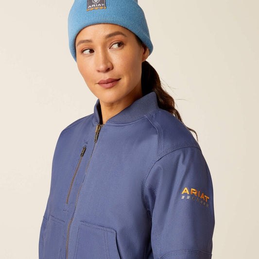 Ariat Womens Rebar Strech Canvas Bomber Jacket