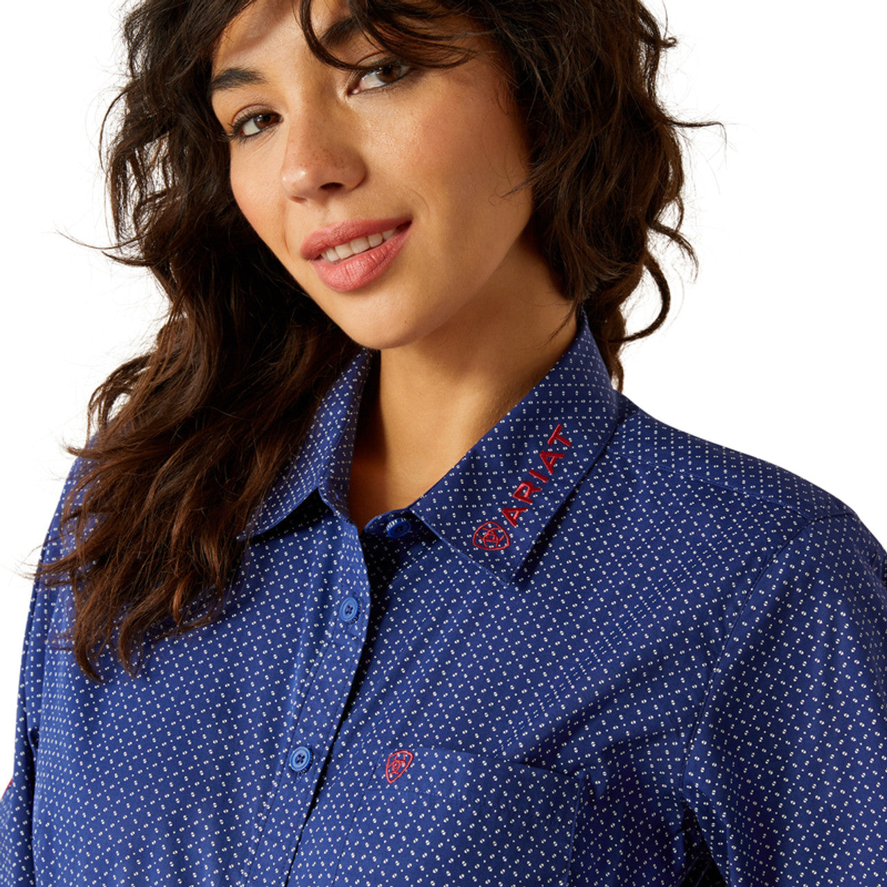 Ariat Womens Wrinkle Resistant 2025 Team Kirby Stretch Long Sleeved Shirt