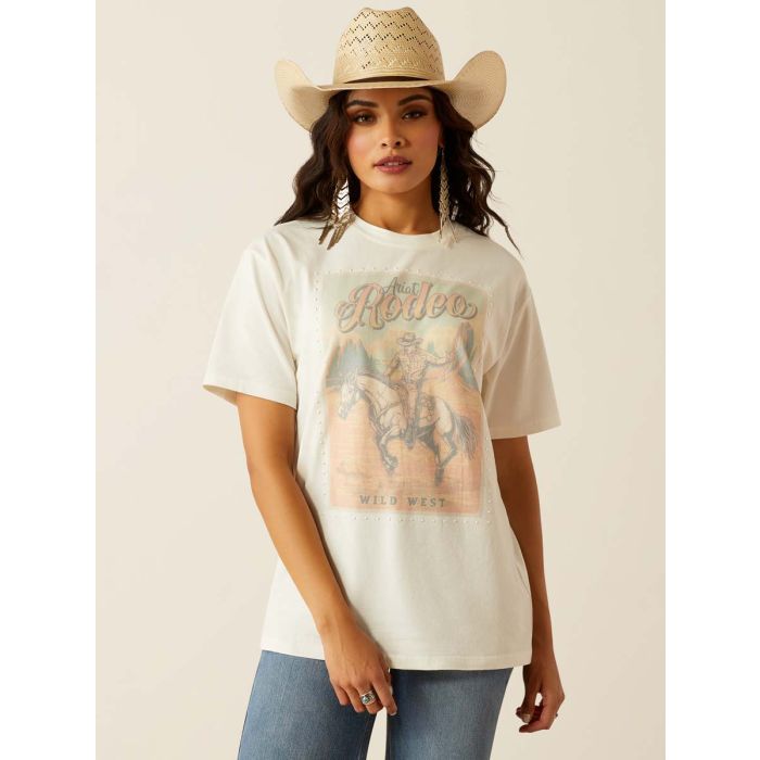 Ariat Womens Rodeo SS Cloud Dancer Tee