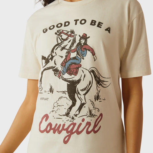 Ariat Womens Good to be a Cowgirl SS Boyfriend Tee