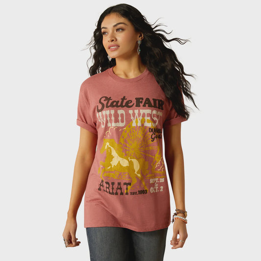 Ariat Womens State Fair SS Boyfriend Tee