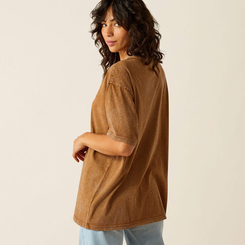 Ariat Womens Wild Short Sleeve Tee in Toffee