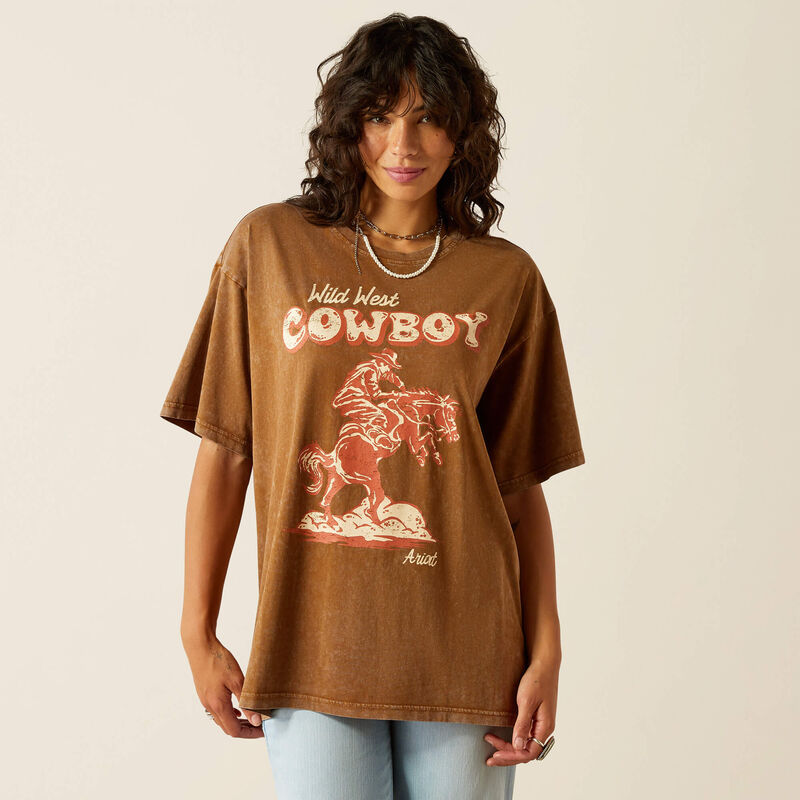 Ariat Womens Wild Short Sleeve Tee in Toffee