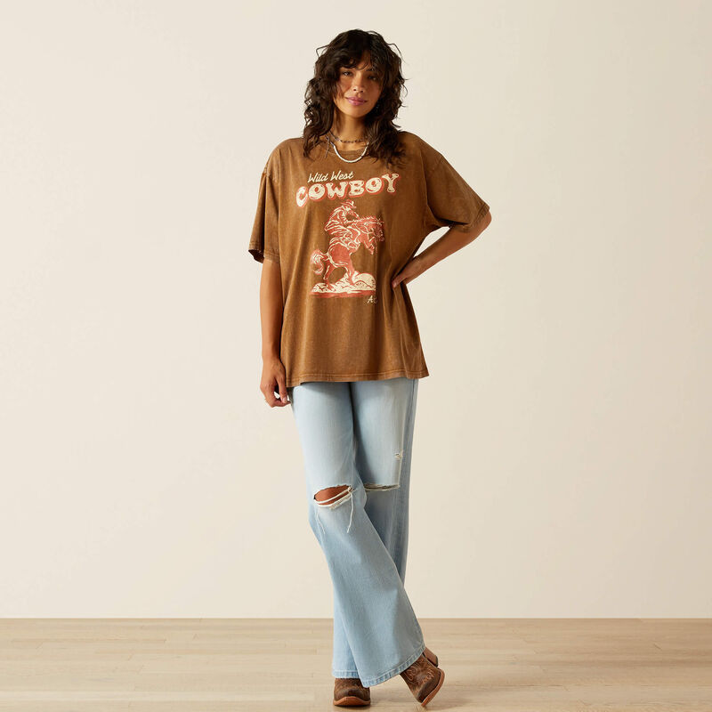 Ariat Womens Wild Short Sleeve Tee in Toffee