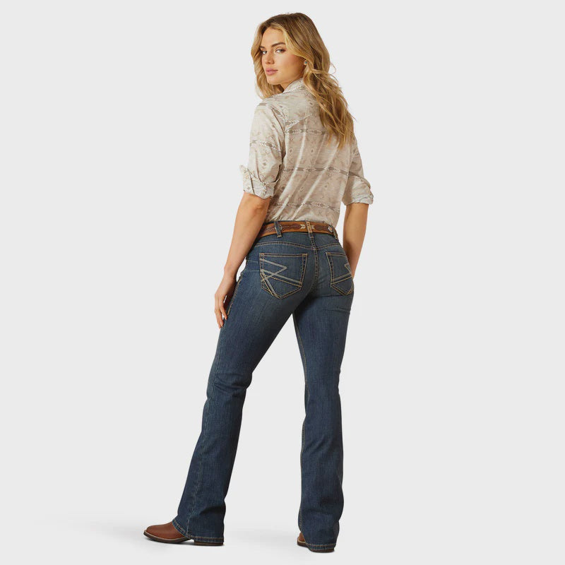Ariat Womens Mid Rise Boot Cut Sonia Stretch Jeans