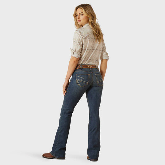 Ariat Womens Mid Rise Boot Cut Sonia Stretch Jeans